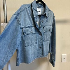 Aerie Cropped Denim Jacket - Light Wash (New With Tags) M